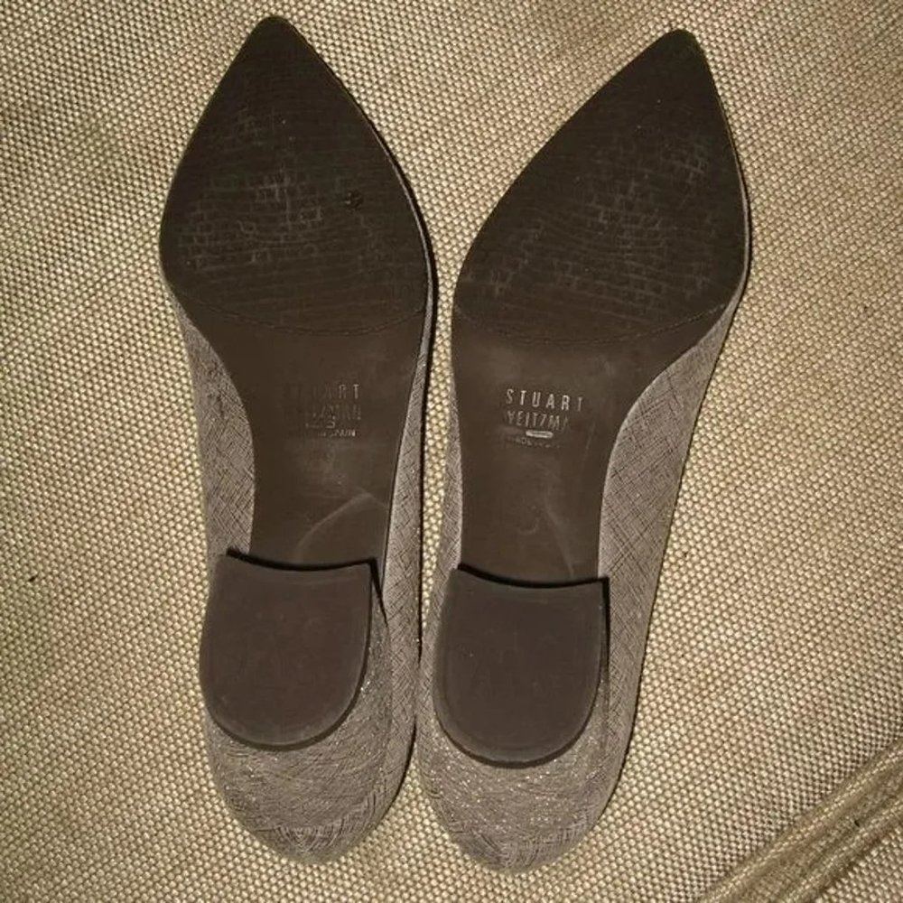 Stuart Weitzman Gray Chunky Heel And Pointy Toe S… - image 6